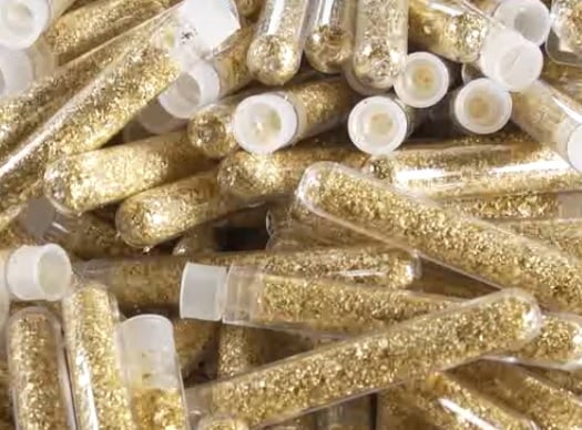 Handfuls of Surplus Gold Leaf Flake Tubes